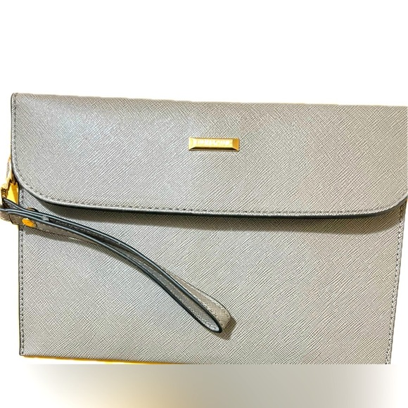 ELIM & PAUL Faux Leather Wristlet & Strap, Gray NWOT - Picture 4 of 4